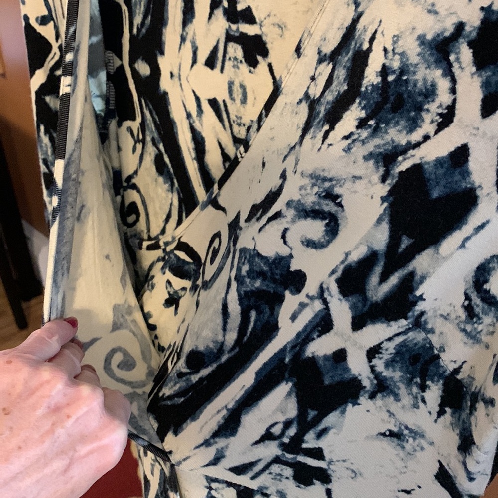 Cynthia Rowley wrap front belted print twirl Dress - Picture 5 of 14